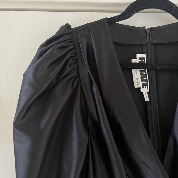 Rotate Birger Christensen Black Puff Sleeve Mini Dress - Picture 4 of 9